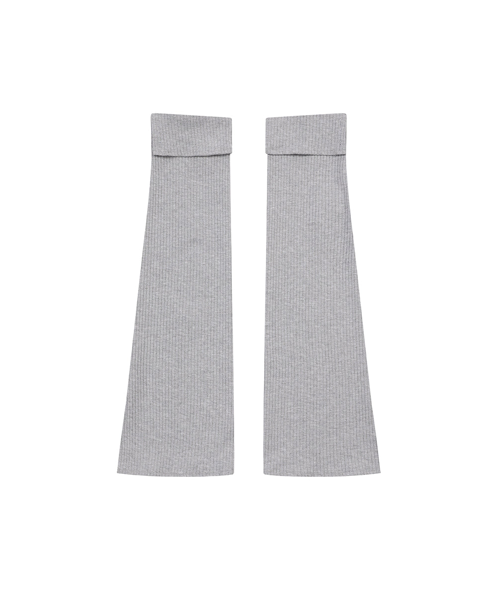 BUTTON SLIT LEG WARMER GREY