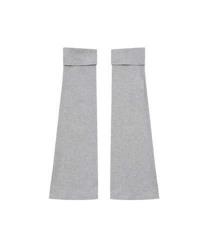 BUTTON SLIT LEG WARMER GREY