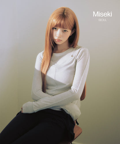 LAYERED LINE SHEER LONG SLEEVE GREY
