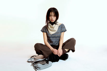 SOFT CROPPED SKIRT PANTS BROWN