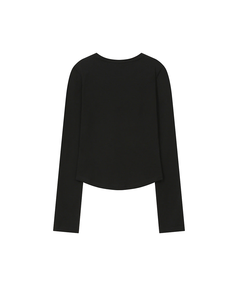 TWIN RABBIT LONG SLEEVES BLACK