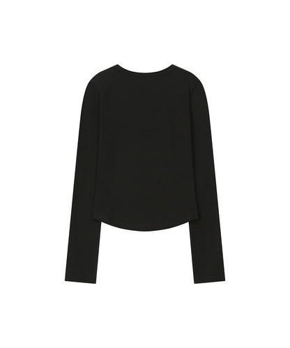 TWIN RABBIT LONG SLEEVES BLACK