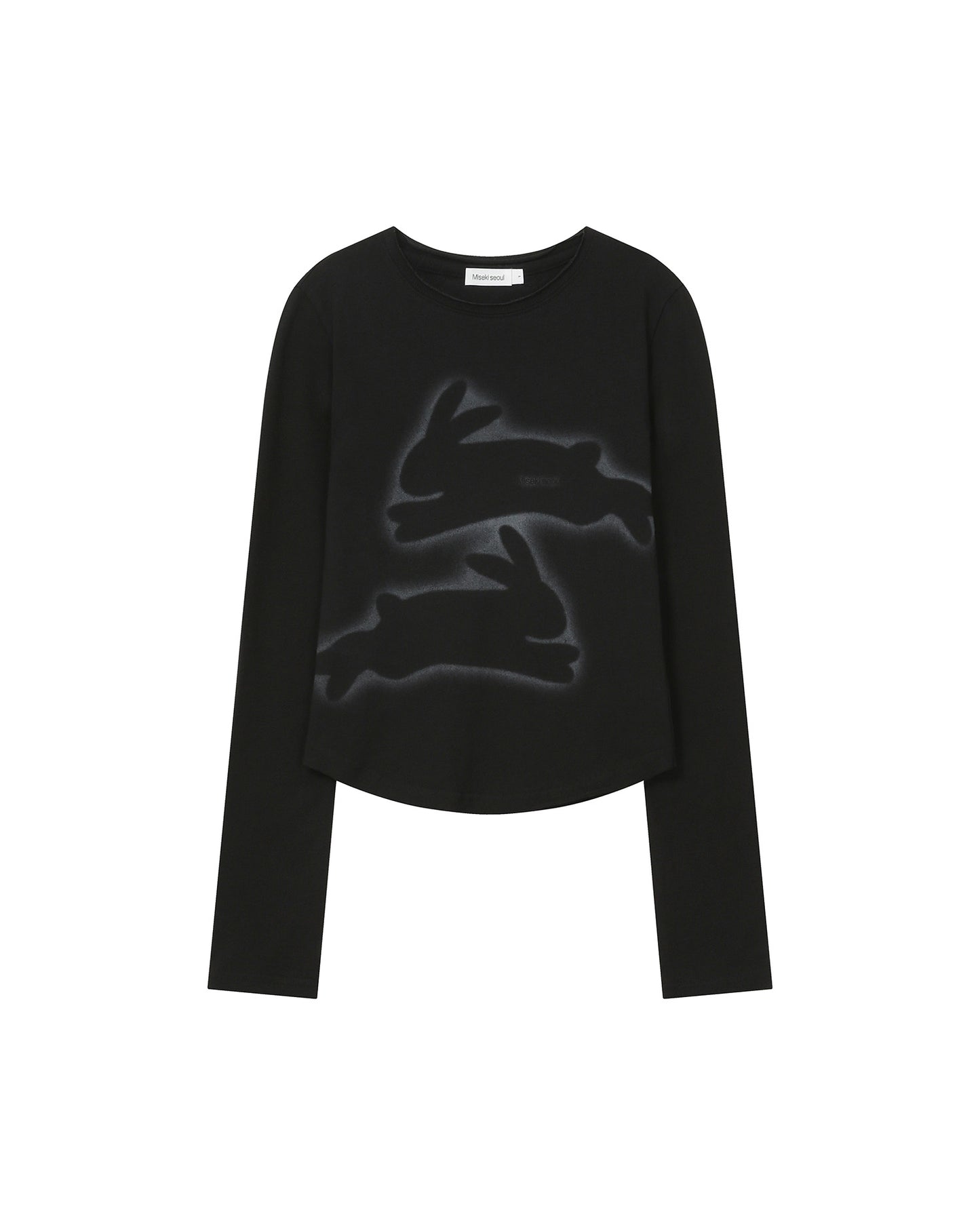 TWIN RABBIT LONG SLEEVES BLACK