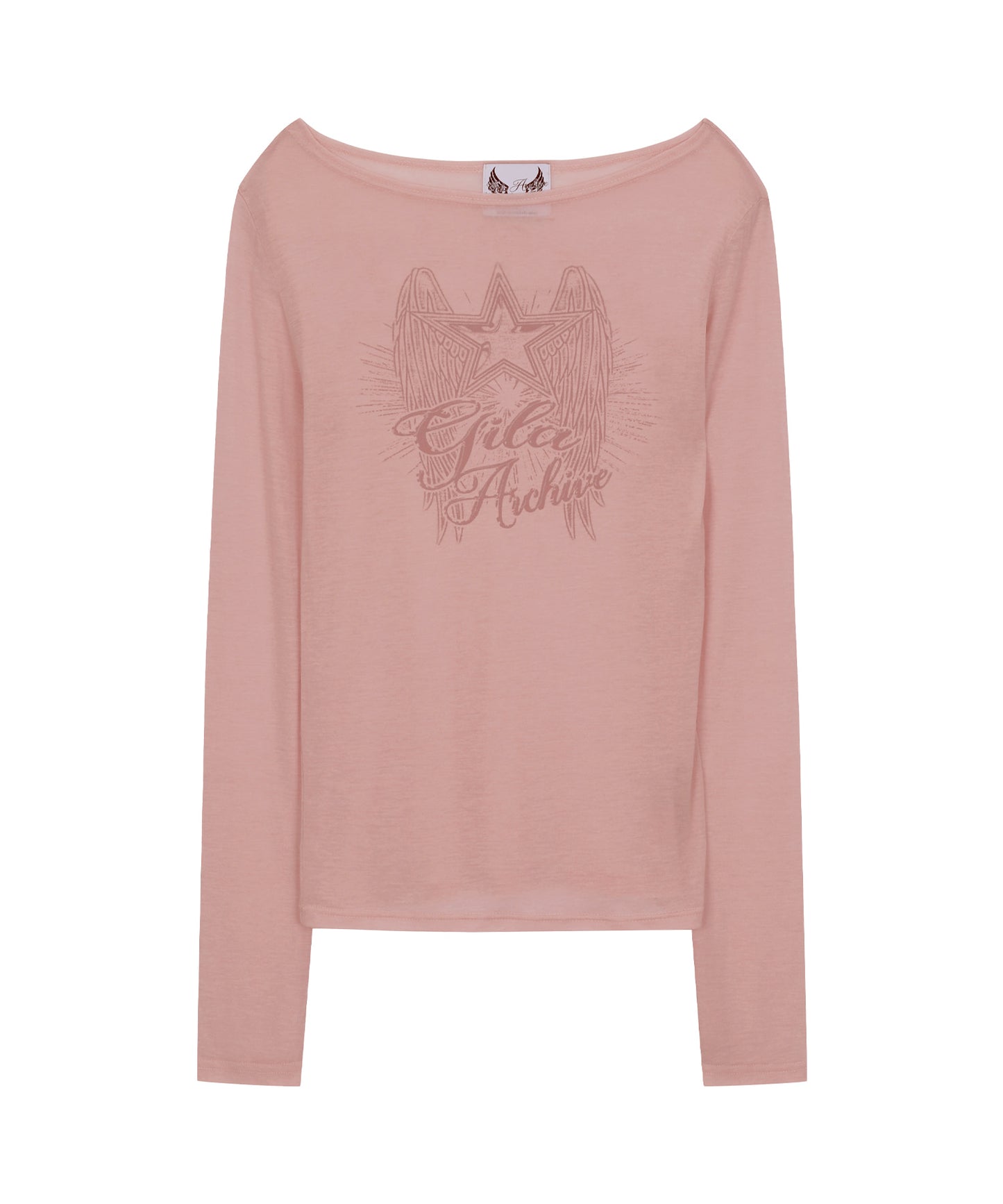 STAR WING SHEER LONG SLEEVE PINK