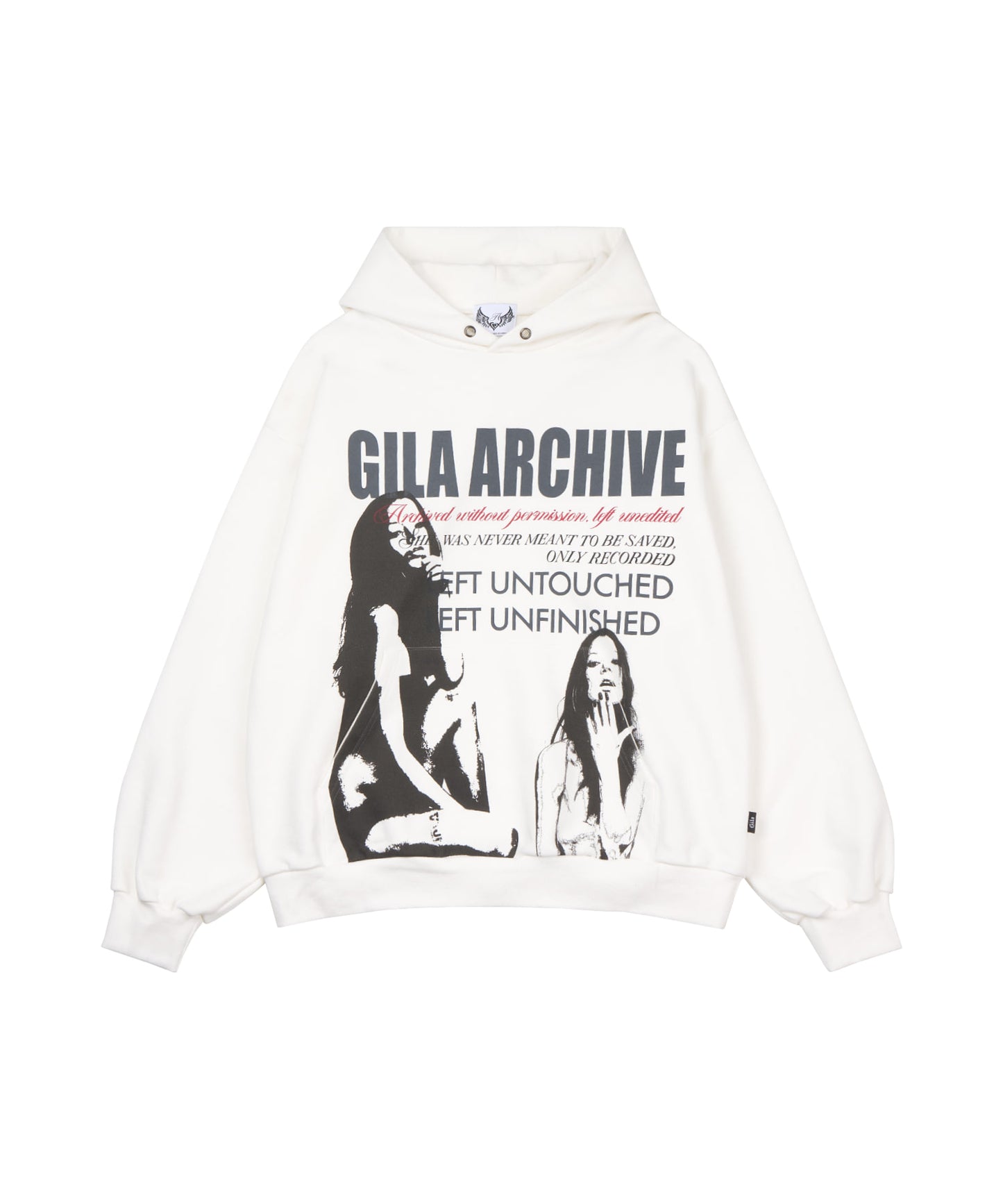 TWICE GIRL OVER SIZE HOODIE WHITE
