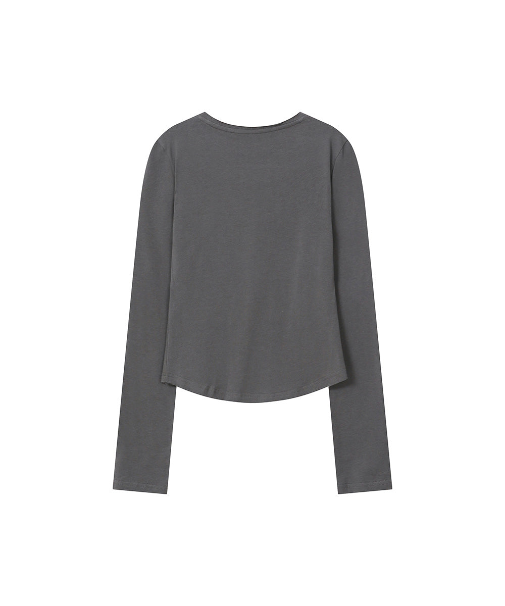 TWIN RABBIT LONG SLEEVES CHARCOAL