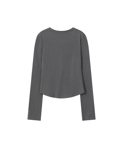 TWIN RABBIT LONG SLEEVES CHARCOAL