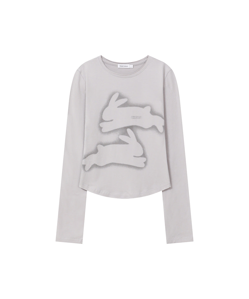TWIN RABBIT LONG SLEEVES GREY