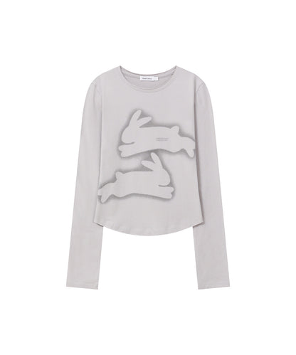 TWIN RABBIT LONG SLEEVES GREY