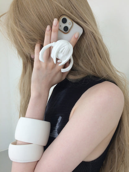 TWINTAIL PHONE GRIP WHITE
