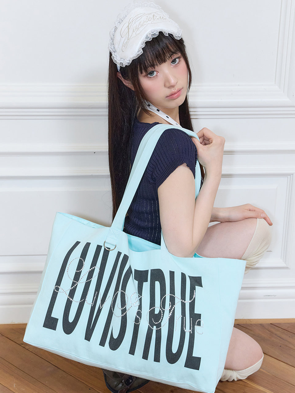 LETTERING TOTE BAG MINT