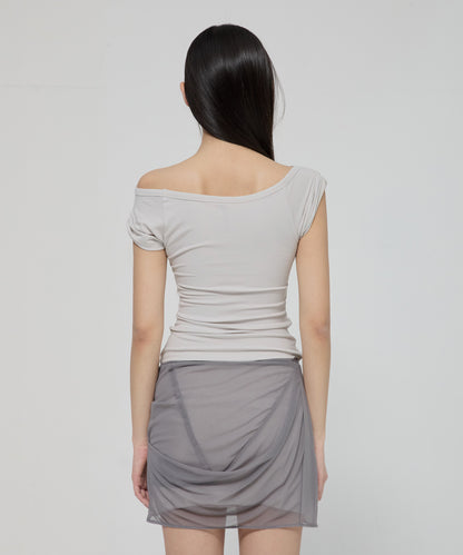 DRAPED TOP CLOUD WHITE