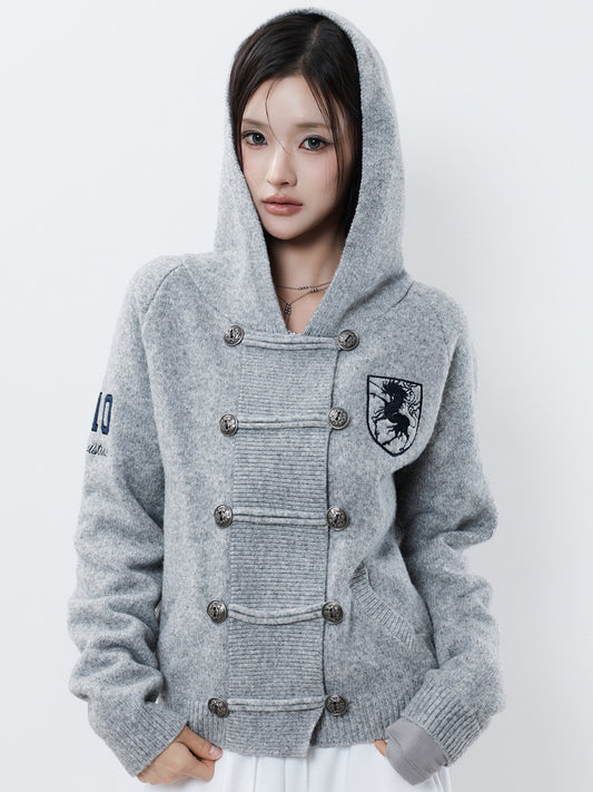 HORSE 910 KNIT ZIP UP(GRAY)