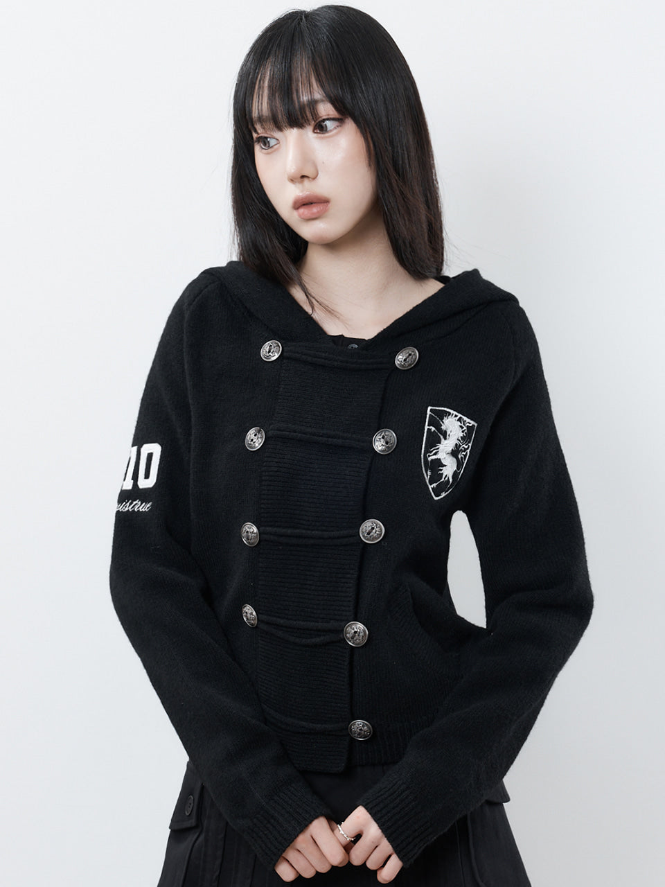 HORSE 910 KNIT ZIP UP(BLACK)