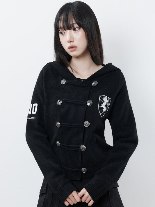 HORSE 910 KNIT ZIP UP(BLACK)