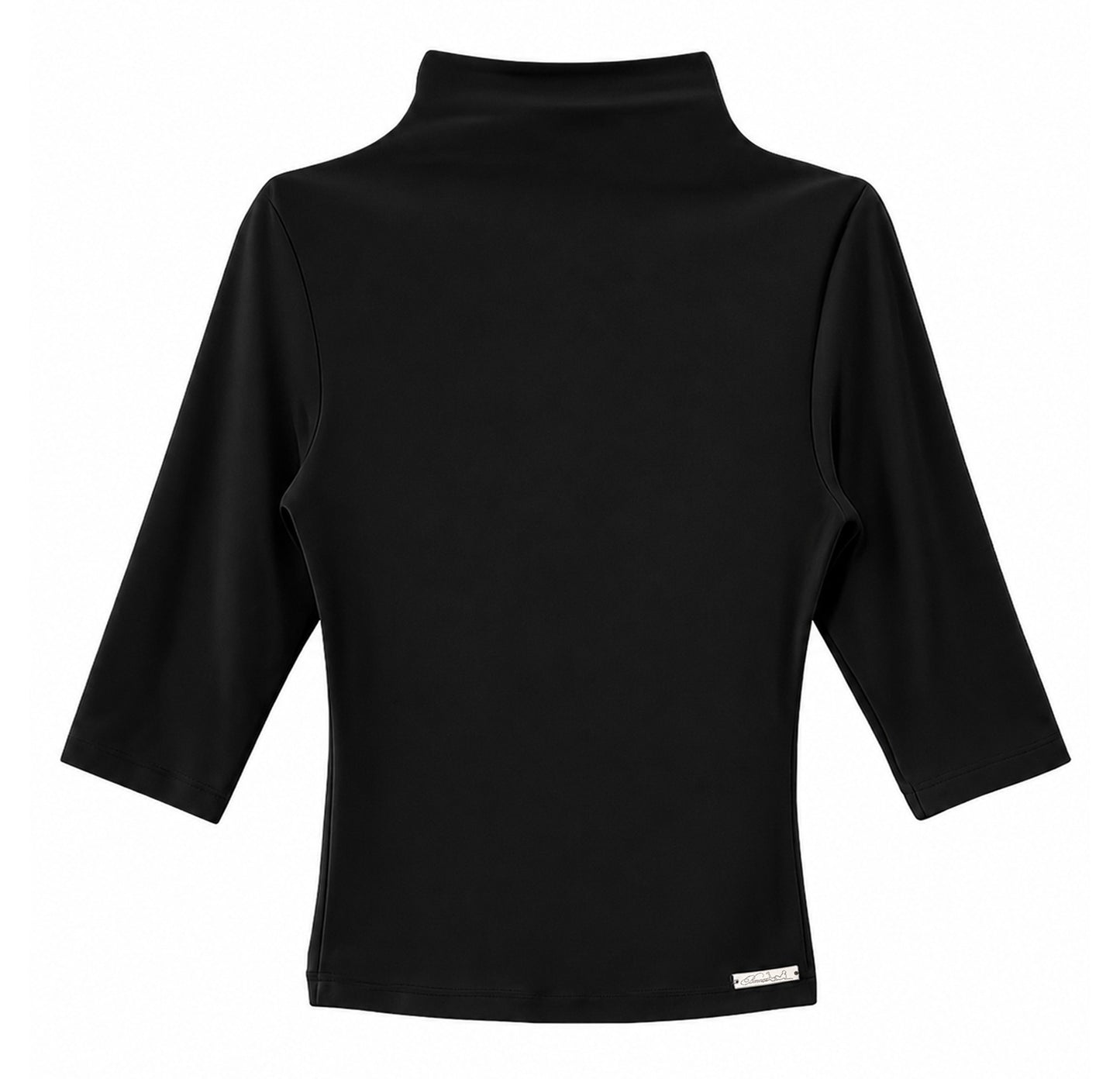 ESSENTIAL MOCK NECK TOP BLACK