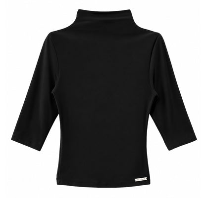 ESSENTIAL MOCK NECK TOP BLACK