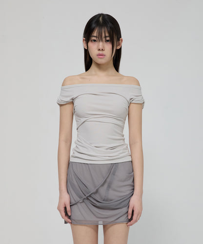 DRAPED TOP CLOUD WHITE