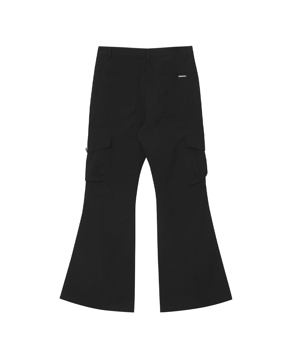 POCKET CARGO BOOTCUTS PANTS BLACK