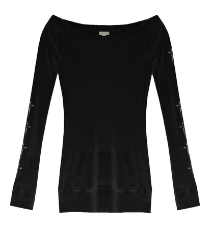 OFF-SHOULDER MINI DRESS BLACK