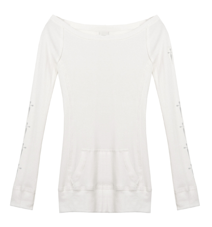 OFF-SHOULDER MINI DRESS WHITE